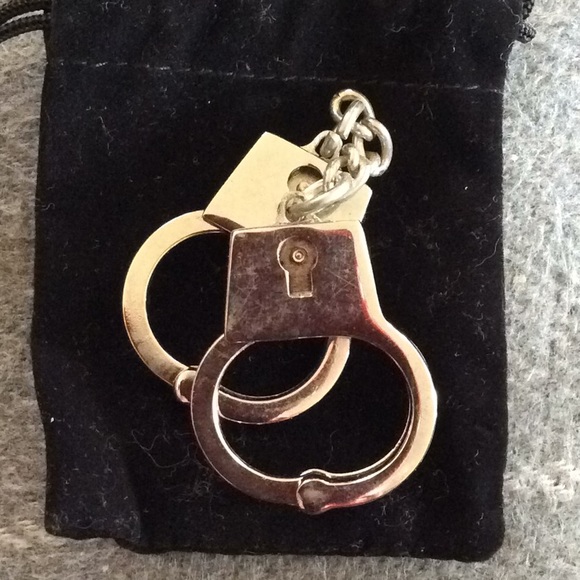 Miniature silver handcuffs with 2 keys - Picture 3 of 8